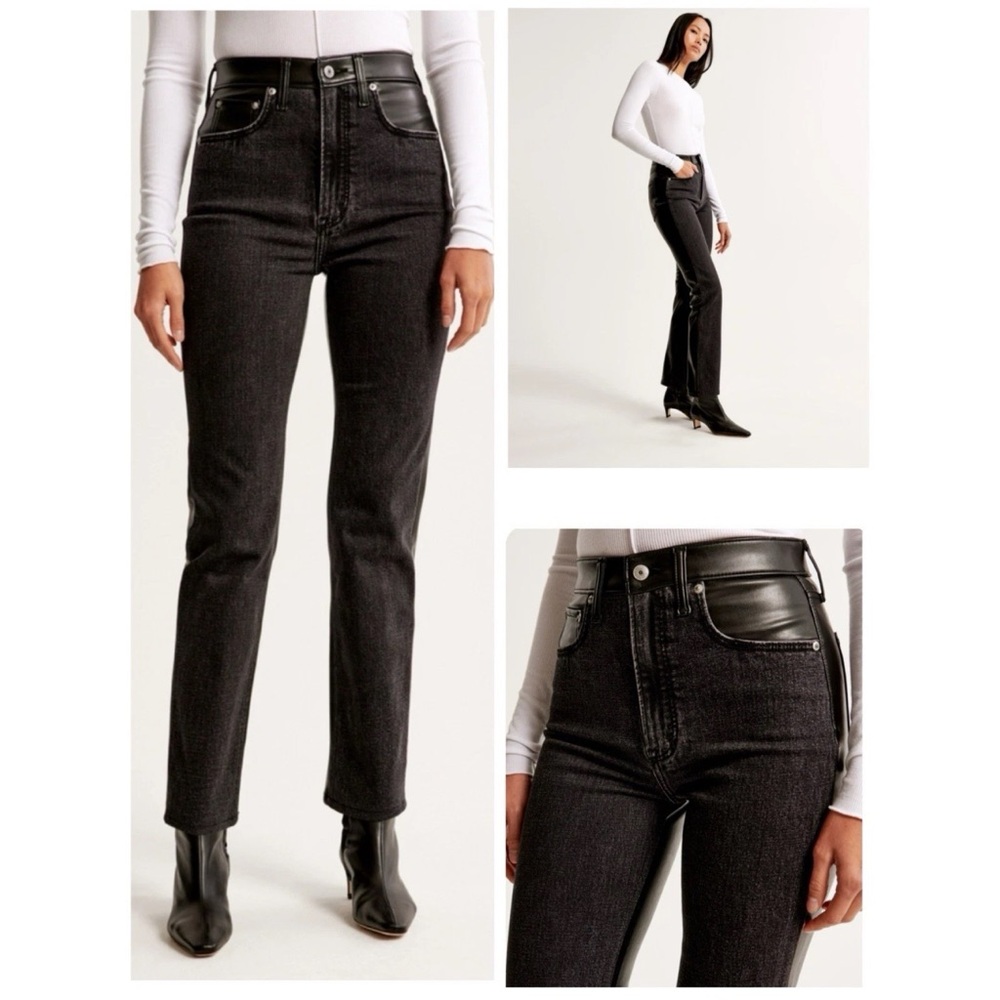 Abercrombie & Fitch The 90s Relaxed High Waist Straight Leg Jeans Size 6 Long